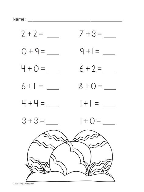 Easter Addition Worksheets For Kindergarten Kindergarten Easter Worksheets - Kindergarten Easter Worksheets