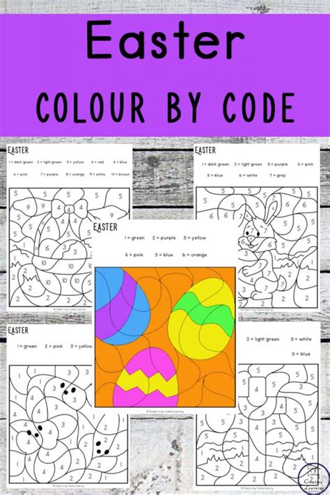 Easter Colour By Code Simple Living Creative Learning Easter Colour By Number - Easter Colour By Number