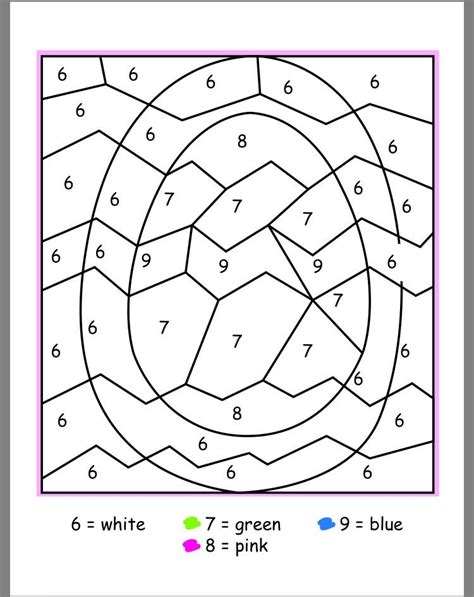 Easter Eggs Color By Number Free Printable Coloring Easter Colour By Numbers - Easter Colour By Numbers