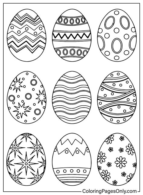 easter eggs coloring pages