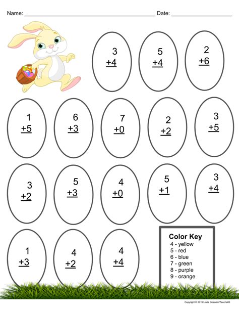 Easter Preschool Math Worksheets Worksheet Subtraction Easter  Preschool - Worksheet Subtraction Easter, Preschool