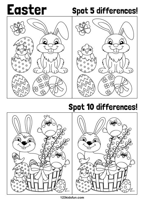 Easter Spot The Difference Games World Of Printables Spot The Difference Puzzles Printable - Spot The Difference Puzzles Printable
