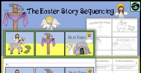 easter story sequencing cut and stick