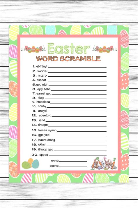 Easter Word Scramble Printable School Kids Church Parties Easter Word Scramble Answers - Easter Word Scramble Answers