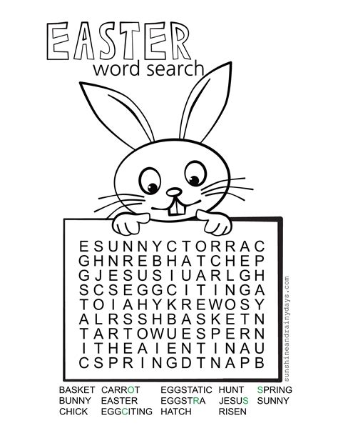 Easter Word Search Easter Egg Word Search - Easter Egg Word Search