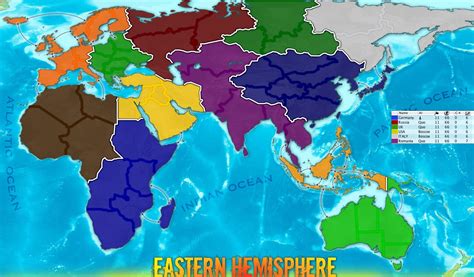Eastern Hemisphere Map Labeled