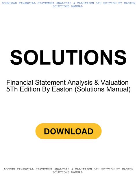 Download Easton Financial Statement Analysis Solutions Ibocon 