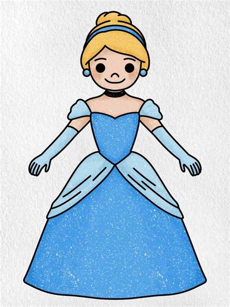 Easy Cinderella Drawing