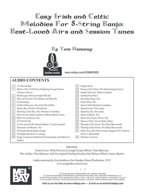 easy irish and celtic session tunes for 5 string