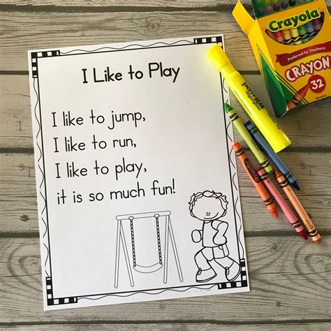 Easy Kindergarten Poetry Activities And Shared Reading Poems Easy Activities For Kindergarten - Easy Activities For Kindergarten