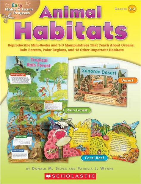Easy Make Learn Projects Animal Habitats Reproducible Mini Books And 3 D Manipulatives That Teach About Oceans Rain Forests Polar Regions And 12 Other Important Habitats