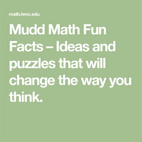 Easy Math Fun Facts Harvey Mudd College Easy Math Facts - Easy Math Facts