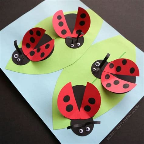Easy Paper Ladybug Craft For Kids Free Printable Ladybug Pattern For Preschool - Ladybug Pattern For Preschool