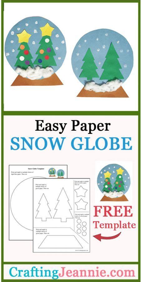 Easy Paper Snow Globe Free Template Crafting Jeannie Snow Globe Writing Paper - Snow Globe Writing Paper
