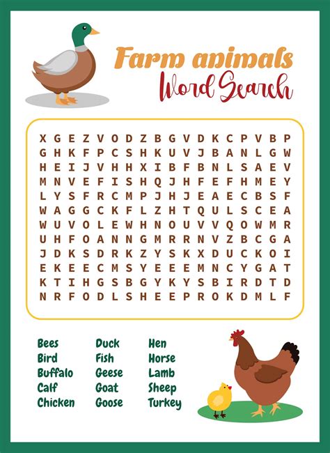 Easy Printable Word Searches