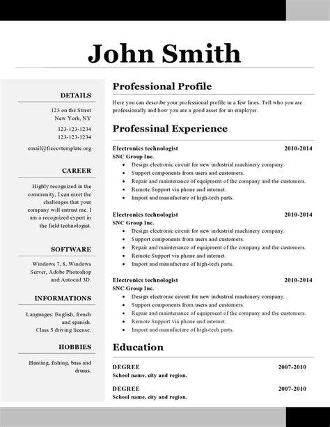Easy Resume Template Open Office Best Writing Service Simple Resume Template Open Office - Simple Resume Template Open Office