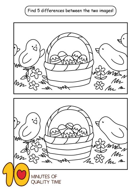 Easy Spot The Difference Printable   Easter Spot The Difference Games World Of Printables - Easy Spot The Difference Printable