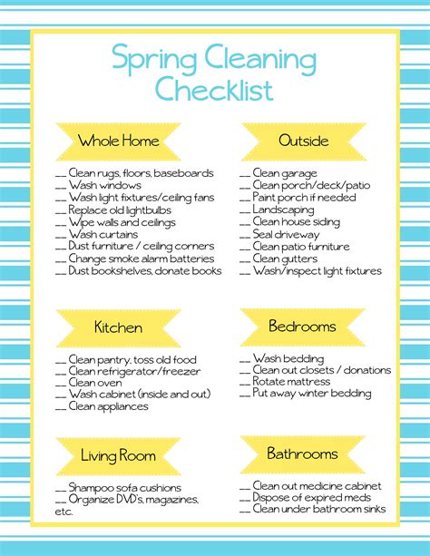 Easy Spring Cleaning To Do Lists And Schedules Do It On A Dime Printables - Do It On A Dime Printables