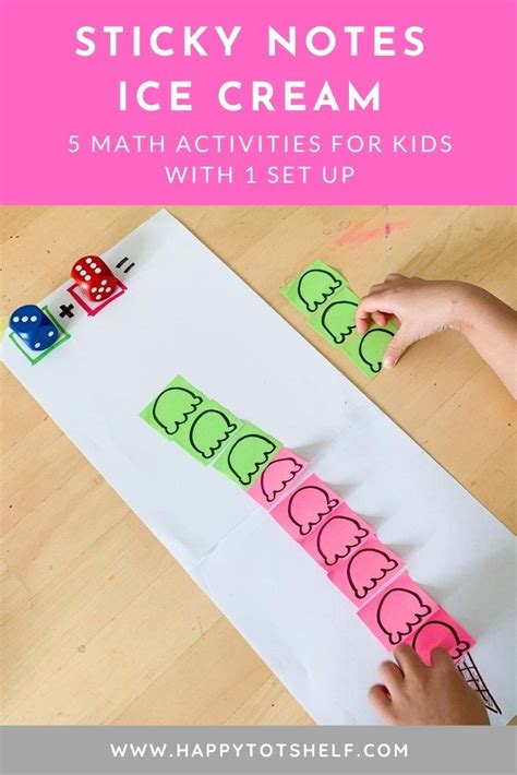 Easy Sticky Notes Ice Cream Math Activities For Ice Math - Ice Math
