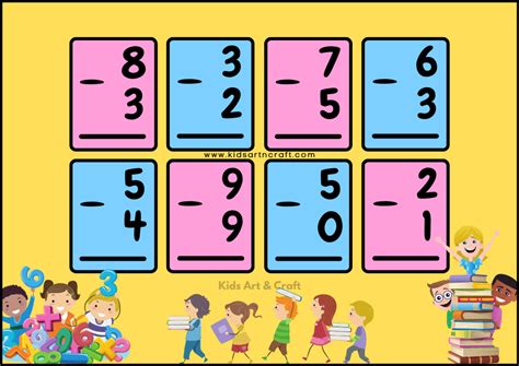 Easy Subtraction Flashcards For Kids Free Printables Subtraction Flashcards - Subtraction Flashcards