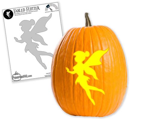 Easy Tinkerbell Pumpkin Stencil