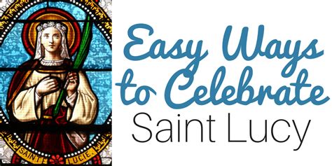 Easy Ways To Celebrate Saint Lucy Real Life St  Lucy Preschool Worksheet - St. Lucy Preschool Worksheet