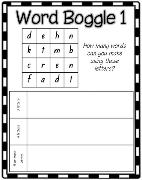 Easy Word Grid Game Worksheets F 2 Teacher Boggle Worksheet 1st Grade - Boggle Worksheet 1st Grade