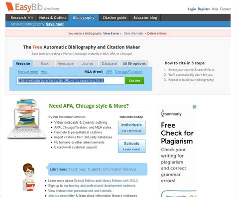 Easybib Free Bibliography Generator Mla Apa Chicago Citation Writing A Bibilography - Writing A Bibilography