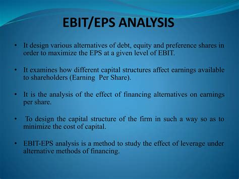 Ebit Eps Analysis