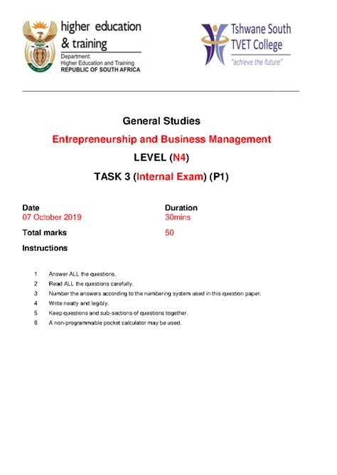 ebm n4 2013 question paper