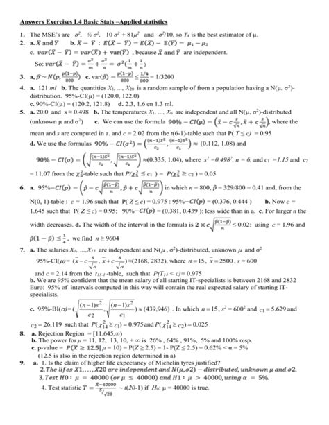 ebook basic statistics exercises and answers
