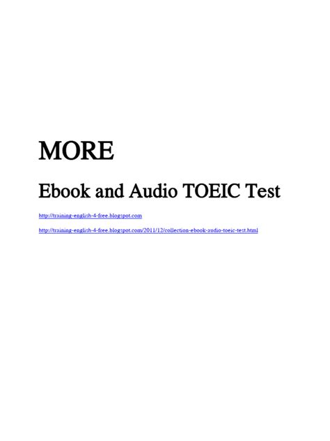 Ebook Toeic Test Bing Just Pdf