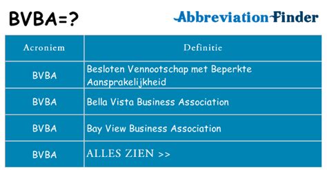 ebvba betekenis vennootschap