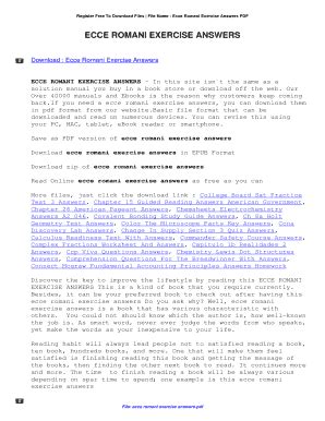 Read Ecce Romani 1 Exercise Answers 