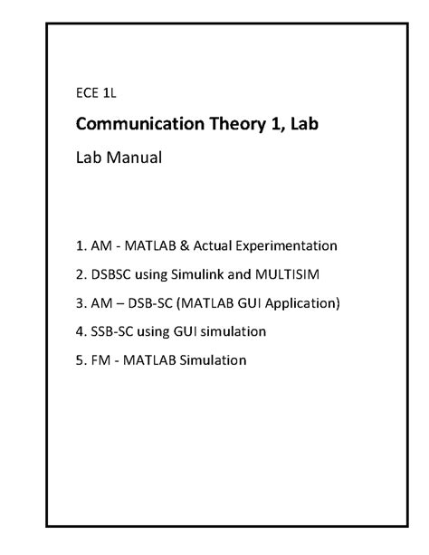 Ece Lab Manuals