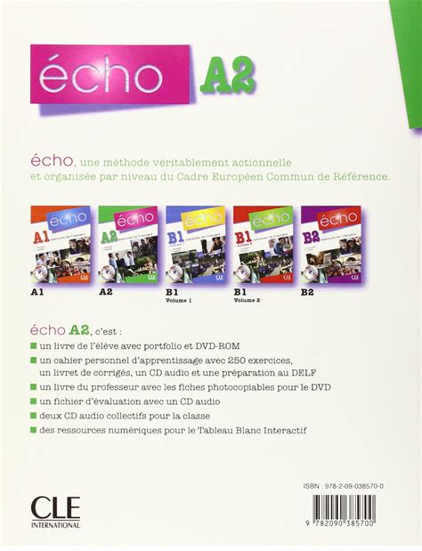 echo a2 livre du professeur