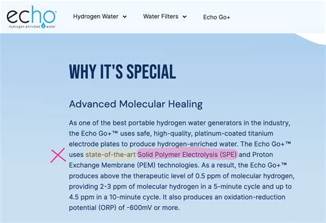 Echo Hydrogen Water Research