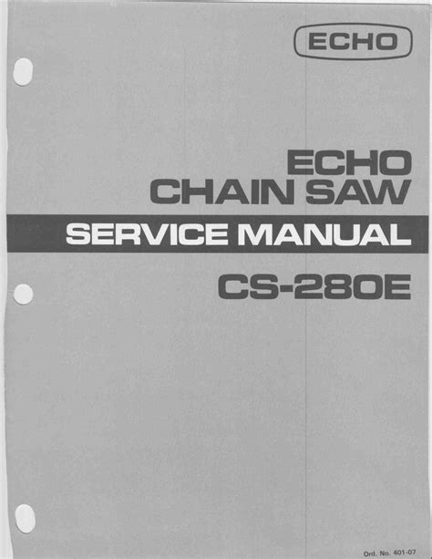 Read Online Echo Service Manual 