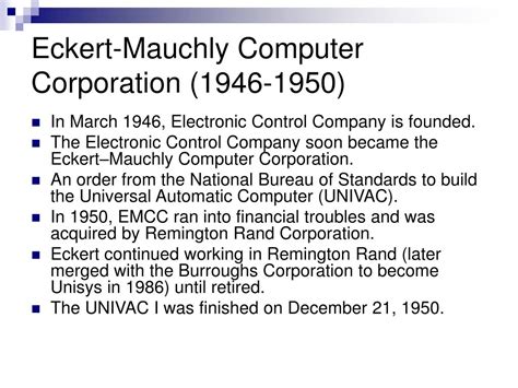 eckert-mauchly computer corporation