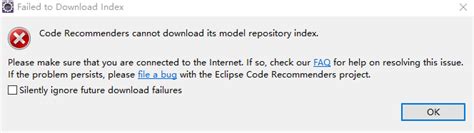 eclipse code recommenders cannot files