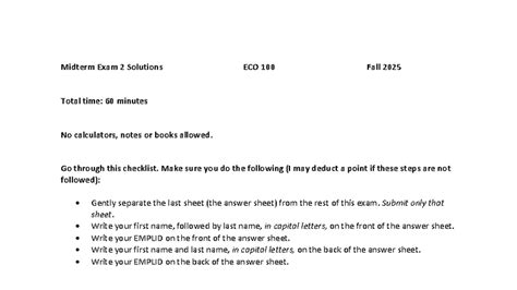 eco 100 midterm exam strayer university