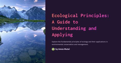 Ecological Principles And Application Chapman And Reiss