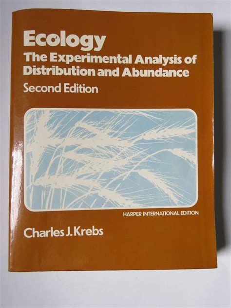 Ecology The Experimental Analysis Of Distribution And