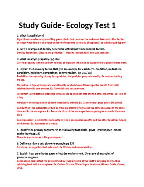 Read Online Ecology Chapter Test 