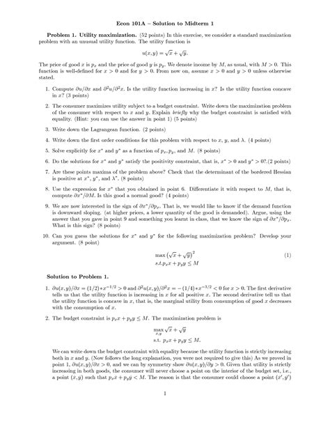 Read Online Econ 101A Solution To Problem Set 2 No Late Problem Sets 