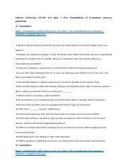 Read Online Econ 213 Liberty University Quiz Cheats 