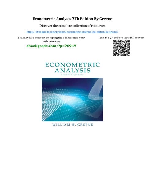 Econometric Analysis Greene 7th Edition Solution