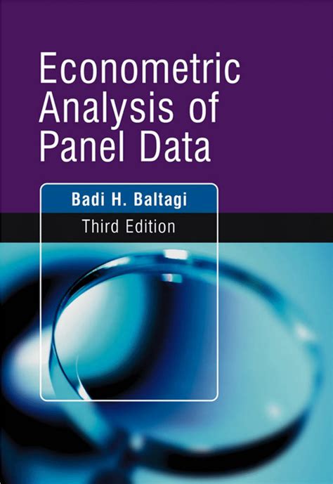 Read Online Econometric Analysis Of Panel Data New York 
