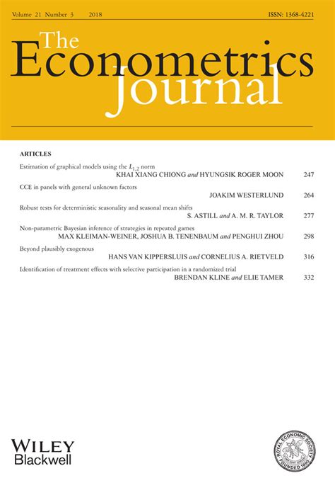 Read Econometrics Journal 
