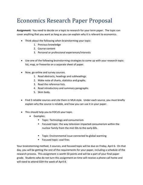 Read Economic Research Paper Examples 